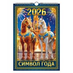 Календарь перекидной на ригеле А3  "Символ года",  "ЭлитарСтайл", РФ