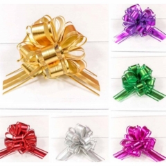 Бант-шар 3,0 см "Ажурный" с органзой ассорти, OMG gift, Китай