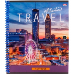 Тетрадь А5 48л, цв.спираль, МЕЧТЫ ПУТЕШЕСТВЕННИКА , РФ