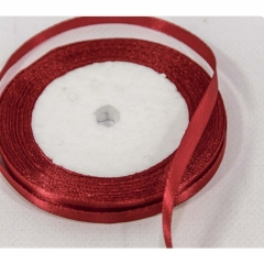 Лента атласная (сатин) 0,6 см. / 25 ярдов. Пурпурно-красный, OMG gift, Китай