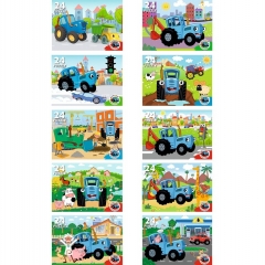 ПАЗЛЫ 24 элемента. СИНИЙ ТРАКТОР/Микс (10 шт в шоубоксе), ООО "Рыжий Кот", РФ