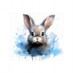 Холст с красками 20х20 по номер. в кор "Малыши-животные" (16цв) Красочный зайчонок, ООО "Рыжий Кот", РФ/пр-во: Китай