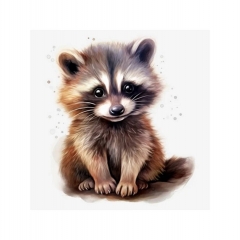 Холст с красками 20х20 по номер. в кор "Малыши-животные" (16цв) Енотик-полоскун, ООО "Рыжий Кот", РФ/пр-во: Китай