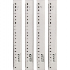 Линейка 20 см ПРОЗРАЧНАЯ., Prof-press, РФ