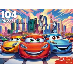 ПАЗЛЫ 104 элемента. ГОРОДСКИЕ МАШИНКИ, ООО "Рыжий Кот", РФ