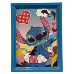 Мозаика из страз на подрамнике 13,5х18 см. "Стич -10", Китай