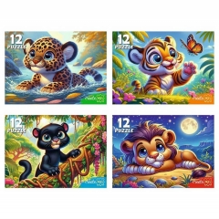 ПАЗЛЫ 12 элементов. ДИКИЕ КОШКИ. ООО "Рыжий Кот", РФ