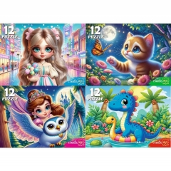 ПАЗЛЫ 12 элементов. ПОДАРОК ДЛЯ ДЕВОЧЕК. ООО "Рыжий Кот", РФ