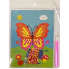 Мозаика из страз с ручкой мини 13,5х18 см. "Бабочка", Китай