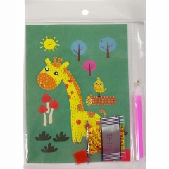 Мозаика из страз с ручкой мини 13,5х18 см. "Жирафик", Китай