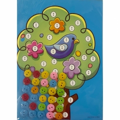 Мозаика из пуговиц мини 18х13 см. "ДЕРЕВО", Китай