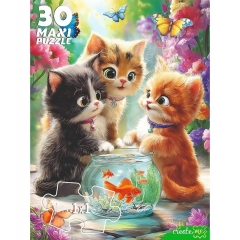 МАКСИ-ПАЗЛЫ 30 элемента. КОТЯТА И РЫБКИ, ООО "Рыжий Кот", РФ