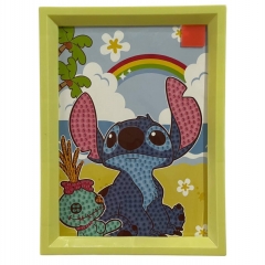 Мозаика из страз на подрамнике 13,5х18 см. "Стич -3", Китай