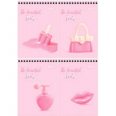 Блокнот А6, 40л./кл.,гребень, "BE BEAUTIFUL", "Prof-Press", РФ Блокнот А6, 40л./кл.,гребень, "BE BEAUTIFUL", "Prof-Press", РФ