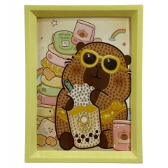 Мозаика из страз на подрамнике 13,5х18 см. "Капибара-5", Китай