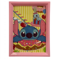 Мозаика из страз на подрамнике 13,5х18 см. "Стич -5", Китай