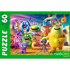 ПАЗЛЫ 60 элементов. СЕМЕЙКА МОНСТРОВ № 2, ООО "Рыжий Кот", РФ