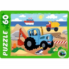 Пазлы 60 эл. Лицензия/ СИНИЙ ТРАКТОР №14, Рыжий Кот, РФ