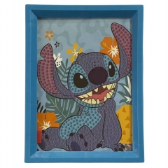 Мозаика из страз на подрамнике 13,5х18 см. "Стич -6", Китай