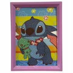 Мозаика из страз на подрамнике 13,5х18 см. "Стич -9", Китай