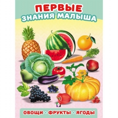 Первые знания малыша А4 "Овощи, фрукты, ягоды", изд-во "Фламинго", РФ