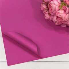 Плёнка в листах 55х55 см., (20 шт.), матовая "Корейская", 65мкм., Малиново-розовый, OMG gift, Китай