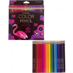 Карандаши цветные трехгр., 24цв. "Yalong Professional color" ФЛАМИНГО, Китай
