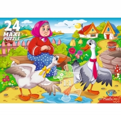 МАКСИ-ПАЗЛЫ 24 элемента. ДВА ВЕСЕЛЫХ ГУСЯ, ООО "Рыжий Кот", РФ