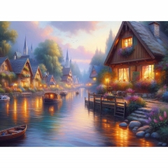 Алмаз. мозаика 30х40 см, с подр., с полн. заполн. (30 цв.) Сказочная деревня, ООО "Рыжий Кот", РФ/пр-во: Китай