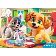 МАКСИ-ПАЗЛЫ 20 элементов. ВЕСЕЛАЯ КОМПАНИЯ, ООО "Рыжий Кот", РФ