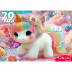 МАКСИ-ПАЗЛЫ 20 элементов. ПУШИСТЫЙ ЕДИНОРОГ, ООО "Рыжий Кот", РФ