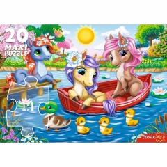 МАКСИ-ПАЗЛЫ 20 элементов. ПОНИ № 4, ООО "Рыжий Кот", РФ