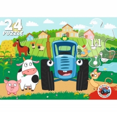 ПАЗЛЫ 24 элемента. СИНИЙ ТРАКТОР/Лицензия, ООО "Рыжий Кот", РФ