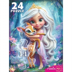 МАКСИ-ПАЗЛЫ 24 элемента. ПРИНЦЕССА И ОЛЕНЕНОК, ООО "Рыжий Кот", РФ