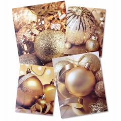 Пакет ЛЮКС 31х40х12см, "НГ. Золотые шары" (Без отделки) в асс., Китай