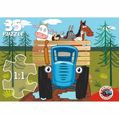 ПАЗЛЫ 35 элементов. СИНИЙ ТРАКТОР/Лицензия, ООО "Рыжий Кот", РФ