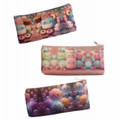 Пенал-косметичка мягкий (полиэстер) "Вкусняшки/Пузырьки" (20х9х2,5 см.), в асс., Китай