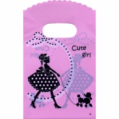 Пакет ПВД 9х14,5 с вырубной ручкой (50 шт.). CUTE GIRL, Китай