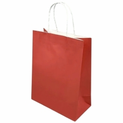 Пакет 22х27х11 см. бумажный однотонный "КРАСНЫЙ", Китай