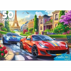 ПАЗЛЫ 50 элементов. КРУТОЙ ВИРАЖ В ПАРИЖЕ, ООО "Рыжий Кот", РФ