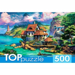 Пазлы 500 эл. "ПРИБРЕЖНЫЙ ДОМИК", "TOPpuzzle", РФ