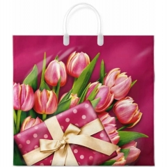 Пакет ПВД 38х35см./90мкм. (10шт), с пластик. ручкой "ДЛЯ ТЕБЯ", ООО "ИНТЕРПАК",  РФ