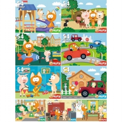 ПАЗЛЫ 54 элемента.  КОТЭ/Микс (10 шт. в шоубоксе), ООО "Рыжий Кот", РФ