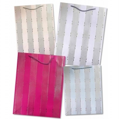 Пакет ЛЮКС 31х40х12см., "ЗОЛОТЫЕ ПОЛОСЫ" (Фольга) в асс., Китай