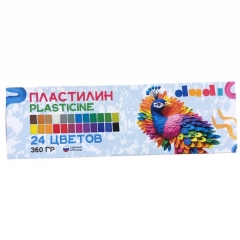 Пластилин 24 цв. 360 гр. со стеком, DADI, РФ