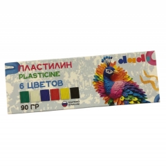 Пластилин 6 цв. 90 гр со стеком, DADI, РФ