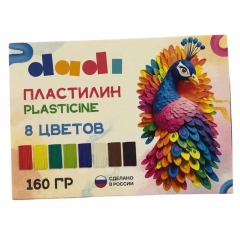 Пластилин  8 цв. 160 гр со стеком, DADI, РФ