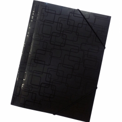 Папка на резинках А4 (пластик), ЧЕРНАЯ, Китай