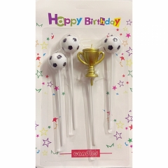 Свечи декортаивные ФУТБОЛ  (3+1 шт/13,5 см.)., Китай