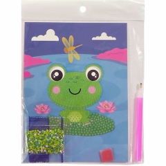 Мозаика из страз с ручкой мини 13,5х18 см. "Лягушка", Китай